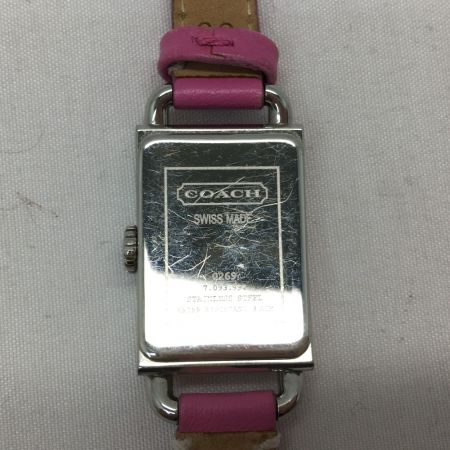 COACH コーチ スクエア型 クオーツ レディース腕時計 W301