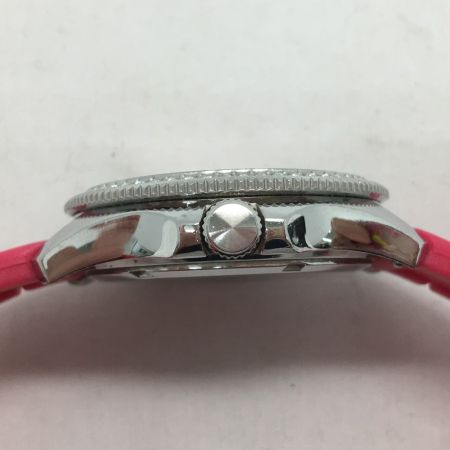  FOSSIL フォッシル クオーツ クロノグラフ ベルトダメージ有 AM4488 ショッキングピンク