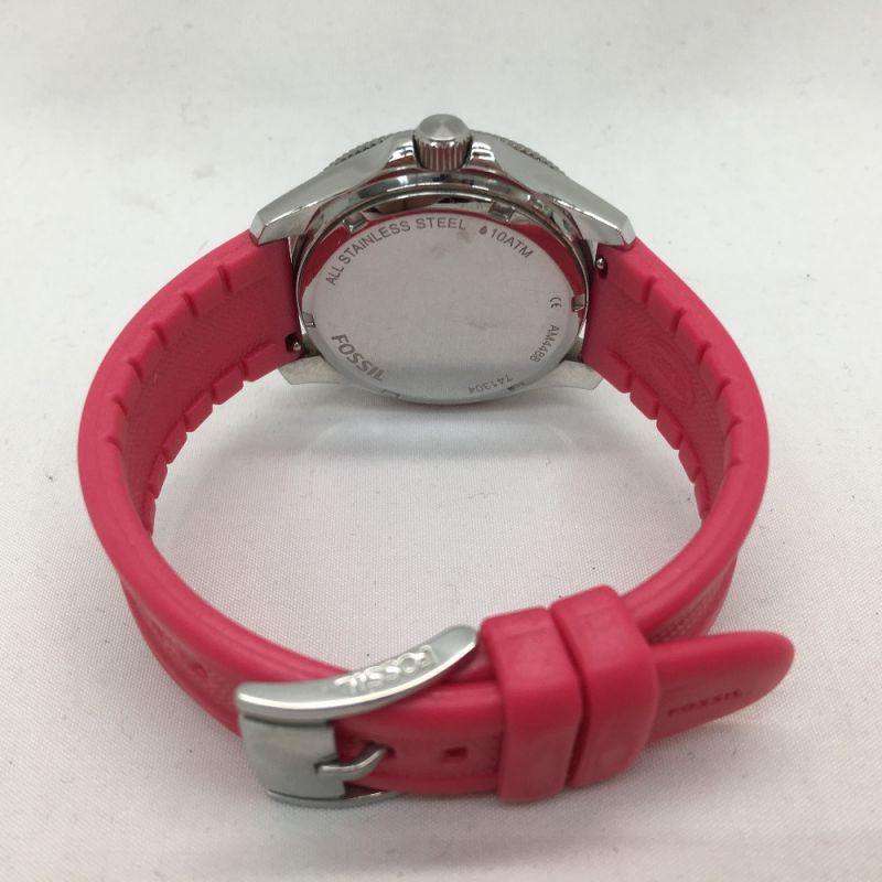 中古】 FOSSIL クオーツ クロノグラフ ベルトダメージ有 AM4488