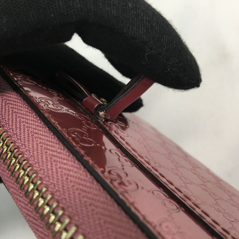 中古】 GUCCI グッチ レディース長財布 ラウンドファスナー マイクロ