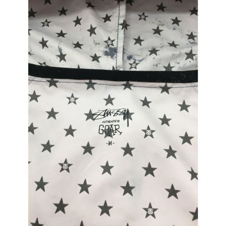  stussy ステューシ メンズ ナイロンジャケット M 劣化あり ネイビー×レッド