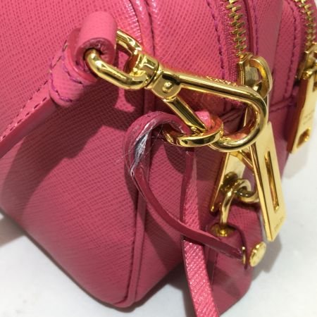  PRADA プラダ ショルダーバッグ サフィアーノ ミニ ダブルジッパー  BT0101 ピンク