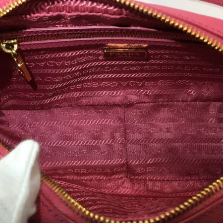  PRADA プラダ ショルダーバッグ サフィアーノ ミニ ダブルジッパー  BT0101 ピンク