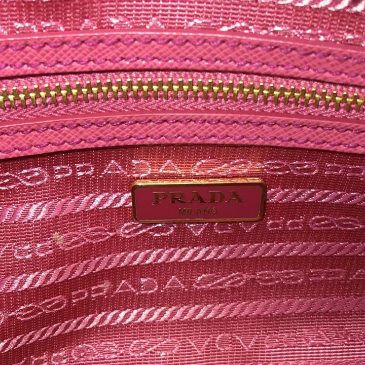 PRADA プラダ ショルダーバッグ サフィアーノ ミニ ダブルジッパー BT0101 ピンク｜中古｜なんでもリサイクルビッグバン