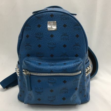  MCM エムシーエム サイドスタッズ ヴィセトス バックパック Z6896 ブルー