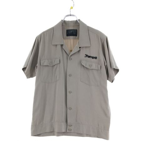  STORM BECKER ストームベッカー メンズ 半袖シャツ 刺繍 S ベージュ