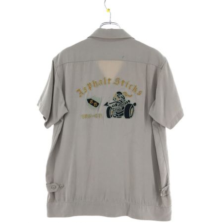  STORM BECKER ストームベッカー メンズ 半袖シャツ 刺繍 S ベージュ