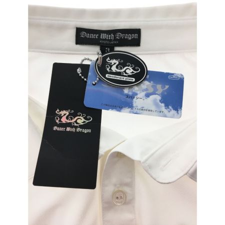  Dance with Dragon ダンスウィズドラゴン 未使用品! メンズゴルフウェア Lサイズ ホワイト