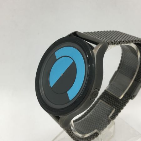  ZIIIRO デザインウォッチ クオーツ LUNAR ルナー ガンメタリック オーシャン ブラック×ブルー