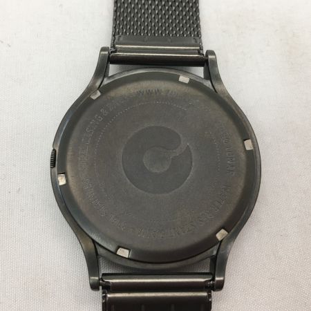  ZIIIRO デザインウォッチ クオーツ LUNAR ルナー ガンメタリック オーシャン ブラック×ブルー