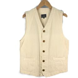 ▼▼ STUDIO D'ARTISAN ステュディオ ダルチザン ミスターレイルロード ダブルウォバッシュ ベスト SIZE 40 ベージュ Bランク