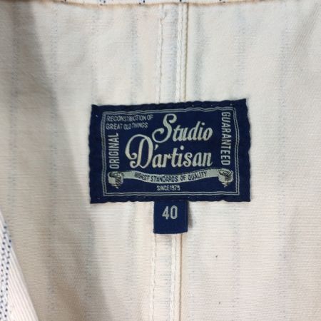  STUDIO D'ARTISAN ステュディオ ダルチザン ミスターレイルロード ダブルウォバッシュ ベスト SIZE 40 ベージュ