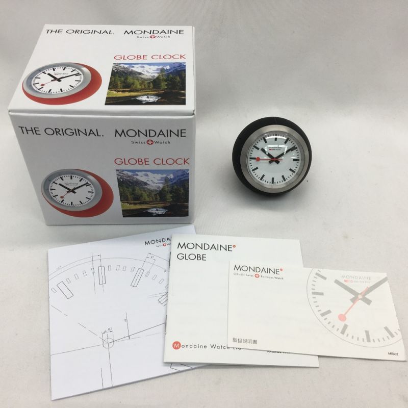 中古】 MONDAINE モンディーン 置時計 デスククロックグローブ A660