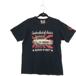 ▼▼ SAMURAI JEANS サムライジーンズ メンズ 自動車倶楽部 Tシャツ M ブラック Bランク