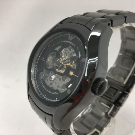 EMPORIO ARMANI エンポリオアルマーニ メンズ腕時計 自動巻き スケルトンダイヤル  AR-1427