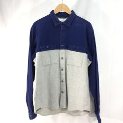 ▼▼ nanamica シャツ SIZE XL ネイビー×グレー Bランク