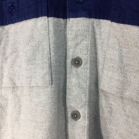  nanamica シャツ SIZE XL ネイビー×グレー