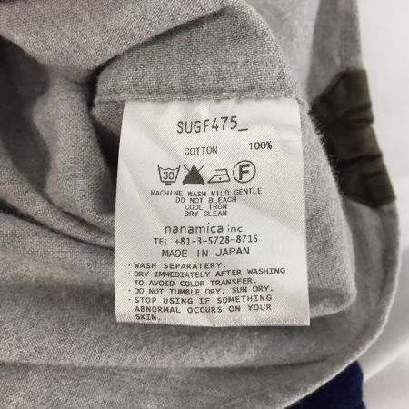 nanamica シャツ SIZE XL ネイビー×グレー