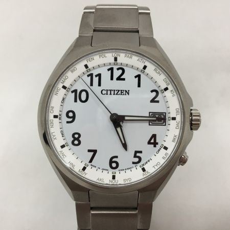 【中古】 CITIZEN シチズン メンズ腕時計 エコ・ドライブ電波時計