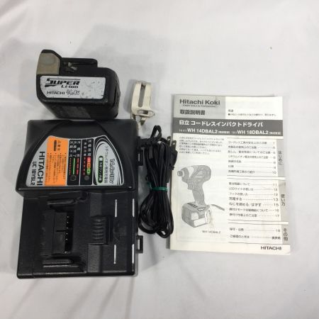  HITACHI 日立 14.4V コードレスインパクトドライバ WH14DBAL2 イエロー
