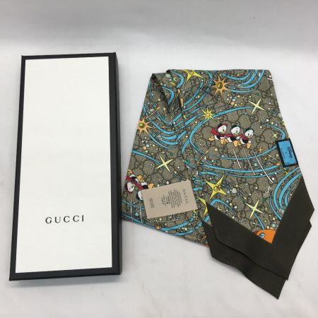 【中古】 GUCCI グッチ ×DISNEY ドナルドダック スカーフ