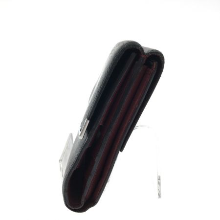  Cartier カルティエ レディース 三つ折り財布 カーフ コンパクトウォレット ブラック