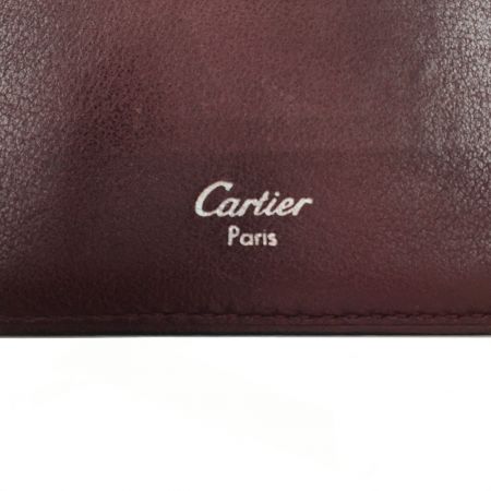 中古】 Cartier カルティエ レディース 三つ折り財布 カーフ