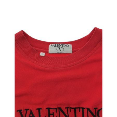  VALENTINO バレンチノ メンズ半袖Tシャツ Lサイズ レッド