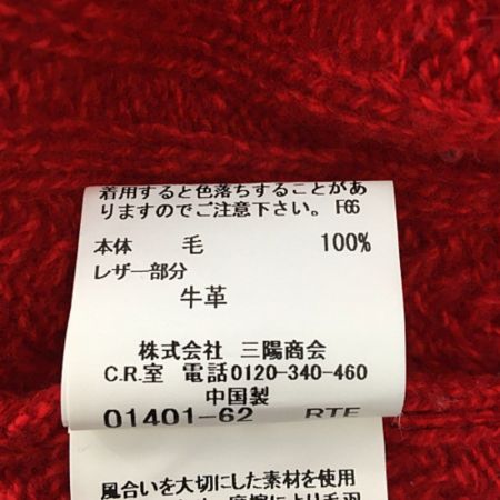  BURBERRY LONDON バーバリーロンドン メンズ クルーネックニット Mサイズ レッド