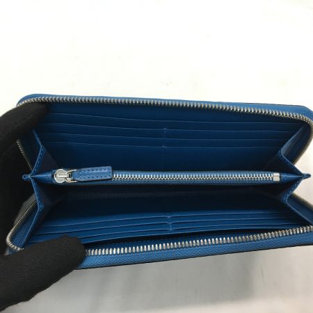  MCM エムシーエム ラウンドファスナー 長財布  MXLAAVI01 ブラックｘ青