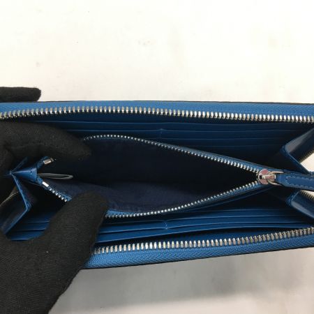  MCM エムシーエム ラウンドファスナー 長財布  MXLAAVI01 ブラックｘ青