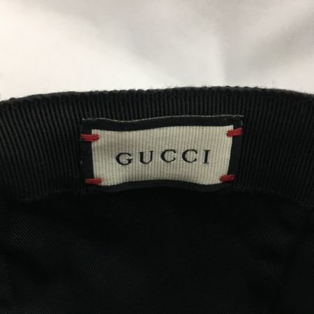  GUCCI グッチ GGキャンバス ベースボールキャップ シェリーライン M ブラック