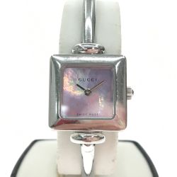 ▼▼ GUCCI グッチ レディース バングルウォッチ ピンクシェル文字盤 1900L Bランク