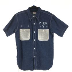 ▼▼ JOE McCOY'S JOE McCOY デニムシャツ メンズ L ネイビー Bランク