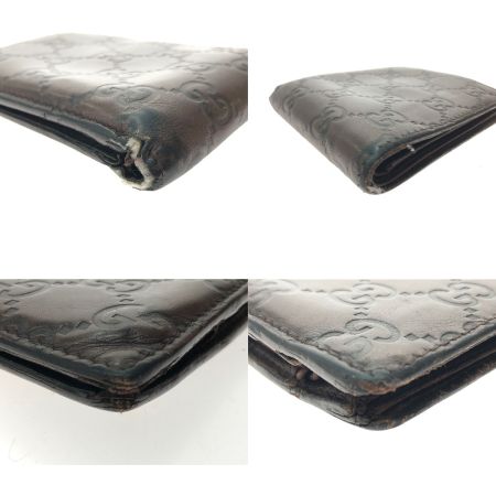  GUCCI グッチ メンズ 二つ折り財布 グッチシマ シグネチャー レザー 146223 ブラウン