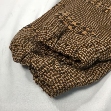  Supreme シュプリーム HOUNDSTOOTH LOGOS SNAP FRONT JACKET SIZE L ブラウン