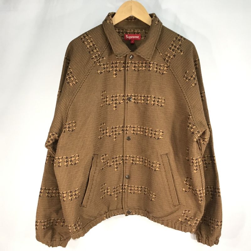 中古】 Supreme シュプリーム HOUNDSTOOTH LOGOS SNAP FRONT