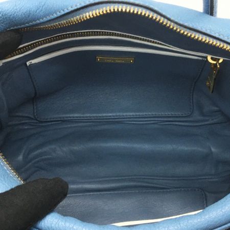  MIU MIU レディース 2WAYハンドバッグ ショルダーバッグ ツートンカラー ブルー×ホワイト