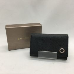 ▼▼ BVLGARI ブルガリ メンズ キーケース 6連  282234 ブラック Aランク