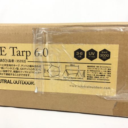  NATURAL OUTDOOR ニュートラルアウトドア GEタープ 6.0 NT-TA02