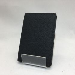 ▼▼ LOUIS VUITTON ルイヴィトン 名刺入れ カードケース オーガナイザー・ドゥ ポッシュ M69044 ブラック Aランク