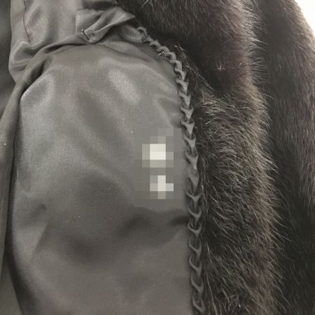  イワサキ レディースコート 毛皮 ミンク ネーム刺繍入り 13号 ブラック