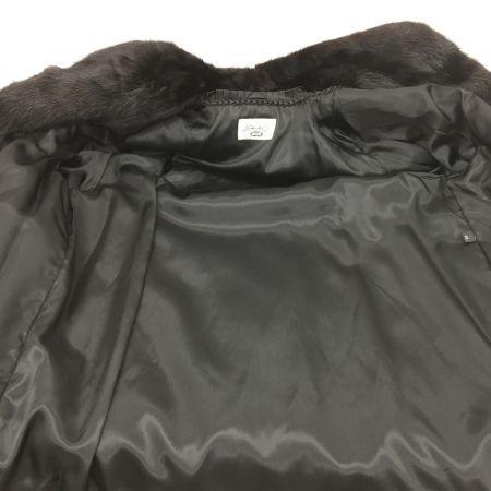  イワサキ レディースコート 毛皮 ミンク ネーム刺繍入り 13号 ブラック