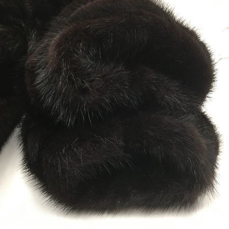  イワサキ レディースコート 毛皮 ミンク ネーム刺繍入り 13号 ブラック