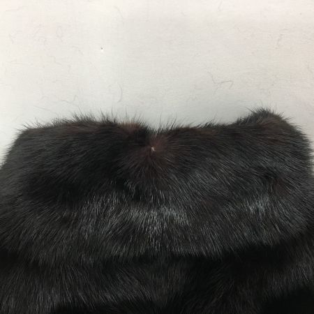  イワサキ レディースコート 毛皮 ミンク ネーム刺繍入り 13号 ブラック