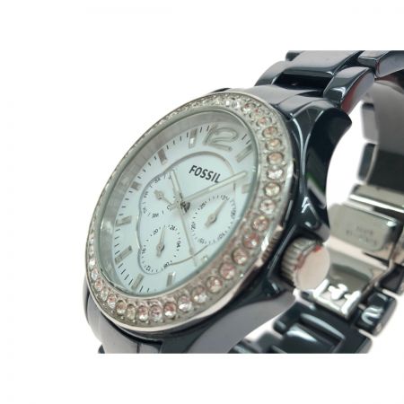  FOSSIL フォッシル レディース腕時計 クオーツ RILEY ライリー セラミック クリスタル CE1045 ネイビーブルー