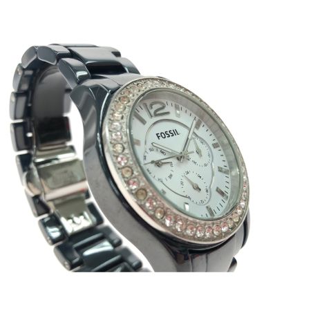  FOSSIL フォッシル レディース腕時計 クオーツ RILEY ライリー セラミック クリスタル CE1045 ネイビーブルー