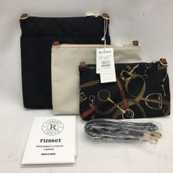 ▼▼ russet ラシット レディース ショルダーバッグ Tree  RT17P1226450100 ベージュｘネイビー Aランク