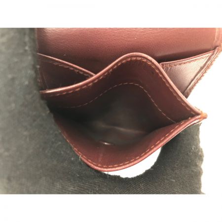  Cartier カルティエ レディース コインケース マストライン カーフレザー ボルドー