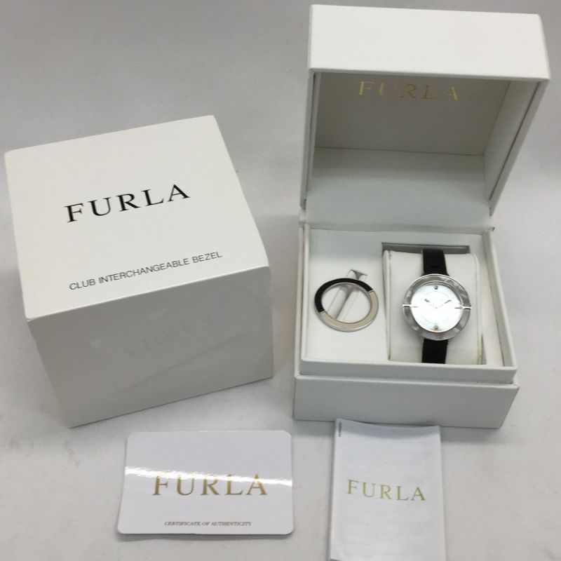 中古】 FURLA フルラ レディース腕時計 クオーツ CLUB クラブ 予備